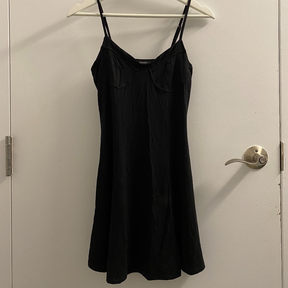 Forever 21 Corset Detail Skater Dress